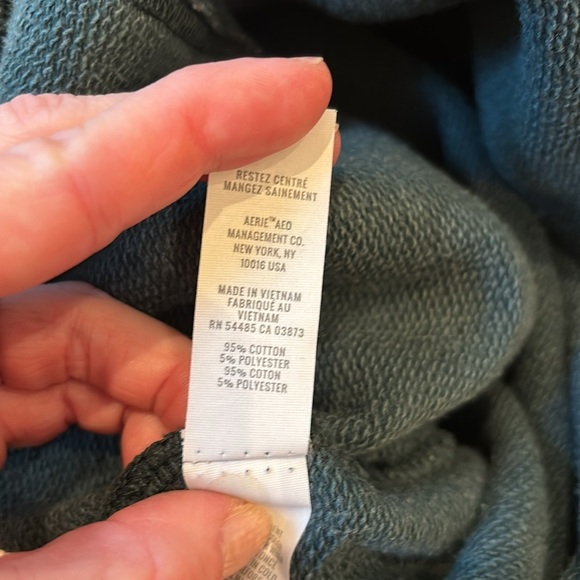 Aerie Shorts Terry Green Lounge Green Distressed Size Small - Picture 5 of 5